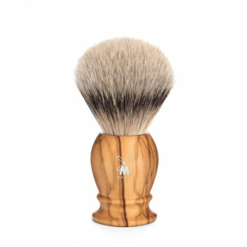 Muehle CLASSIC shaving brush 091 H 250 - silvertip badger/olive wood/21mm