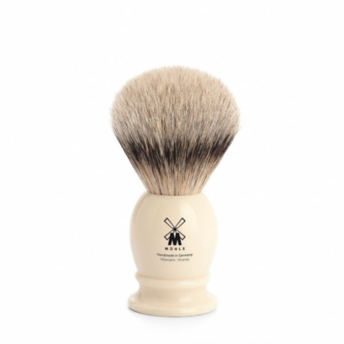 Muehle CLASSIC shaving brush 099 K 257 - silvertip badger/high-grade resin/19mm