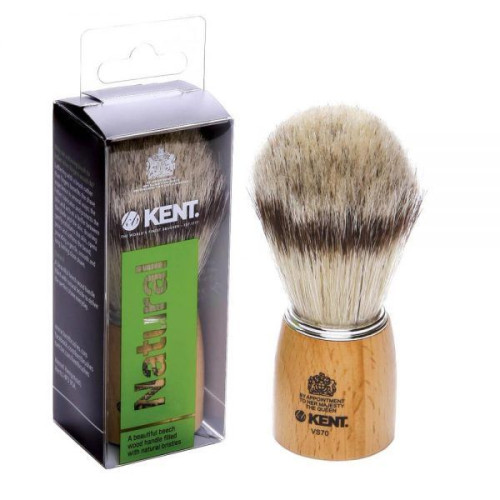 Kent Shaving Brush Wood Handle & Pure Bristles - VS70 (πιν.ξυρίσματος χοίρου)