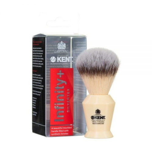 Kent Shaving Brush Ivory & Synthetic Bristles - Infinity 3 (πιν.ξυρίσματος συνθετικό τρίχωμα)