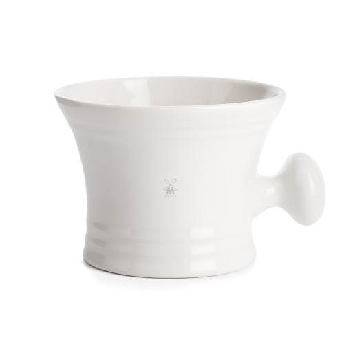 Muehle Shaving bowl RN 4 - white porcelain with handle (πορσελάνινο μπολ ξυρίσματος)