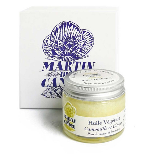 Martin De Candre Vegetable Oil with Copra, Chamomile and Lemon in bowl 50gr