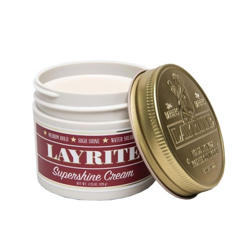 Layrite Deluxe Supershine Cream, Water Soluble 120g (medium hold / high shine)
